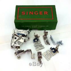 185K Singer Sewing Machine Mint Green Heavy Duty With Case Vintage 1950s See Video