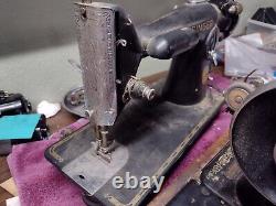 1940 Singer 201 sewing machine HEAVY DUTY LEATHER DENIM Tested Bobbins Extras