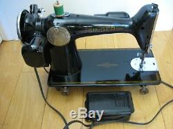 1942 Singer 201 2 Sewing Machine Heavy Duty Serviced Works Tested Running 201-2