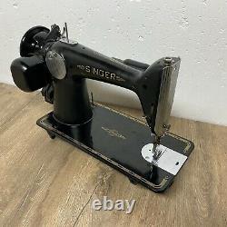 1946 Singer 201 2 Sewing Machine Heavy Duty Gear Drive Serviced Works Perfectly