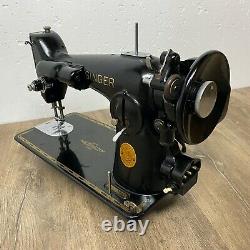 1946 Singer 201 2 Sewing Machine Heavy Duty Gear Drive Serviced Works Perfectly