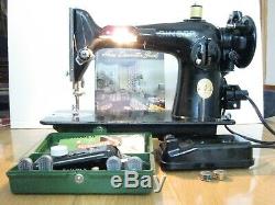 1947 Singer 201 2 Sewing Machine Heavy Duty Serviced Works Tested Running 201-2