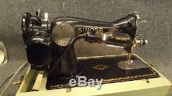 1949 Singer Model 15-91 Heavy Duty Sewing Machine Direct/Gear Drive