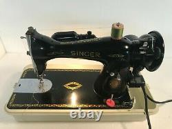 1950 Centennial Edition Heavy Duty Singer 15-91 Sewing Machine Serviced + Accs