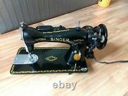 1950 Heavy Duty Singer 15-91 Sewing Machine AJ466465 + Manual + Accessories