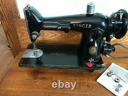 1956 Heavy Duty Singer 201 Sewing Machine Serviced, Tested Ready To Use