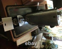 1956 Heavy Duty Singer 201 Sewing Machine Tested Ready To Use Manual Case Pedal