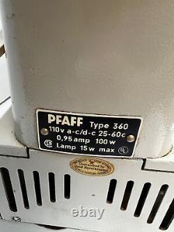 1960 Heavy Duty PFAFF 360 Free Arm automatic Sewing Machine with Foot Pedal