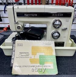 AS IS Kenmore 17800 Heavy Duty Sewing Machine w FtCont, Man, Case, Access