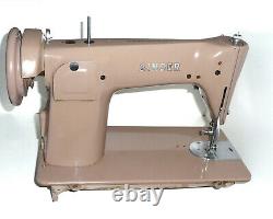 Antique SINGER 201K tan sewing machine denim leather canvas rare vtg heavy duty