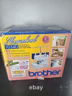 Brother 1034D Serger Heavy Duty Overlock Homelock Sewing Machine 3/4 Thread