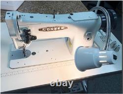 Consew 206RB-5 Industrial Post Bed Sewing Machine Head Roller Feed Leather