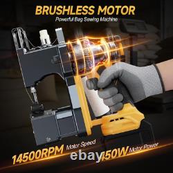 Cordless Bag Sewing Machine Compatible with Dewalt 20V Max Battery, Auto Heavy-D