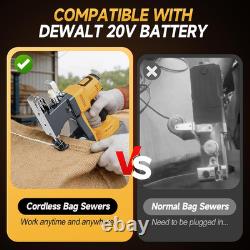 Cordless Bag Sewing Machine Compatible with Dewalt 20V Max Battery, Auto Heavy-D