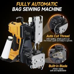 Cordless Bag Sewing Machine Compatible with Dewalt 20V Max Battery, Auto Heavy-D