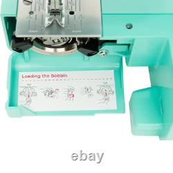 Electric Sewing Machine Arctic Teal Crystal Heavy Duty Metal Frame Easy To Use