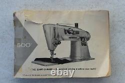 HEAVY DUTY Singer 500A SLANT-O-MATIC Sewing Machine NO RESERVE Manual Cams READ