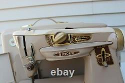 HEAVY DUTY Singer 500A SLANT-O-MATIC Sewing Machine NO RESERVE Manual Cams READ