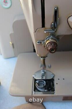 HEAVY DUTY Singer 500A SLANT-O-MATIC Sewing Machine NO RESERVE Manual Cams READ