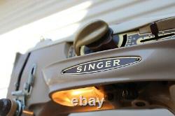 HEAVY DUTY Singer 500A SLANT-O-MATIC Sewing Machine NO RESERVE Manual Cams READ