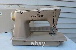 HEAVY DUTY Singer 500A SLANT-O-MATIC Sewing Machine NO RESERVE Manual Cams READ