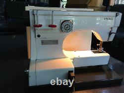 HUSQVARNA VIKING 6360 HEAVY DUTY SEWING MACHINE WITH CASE & Extension Table