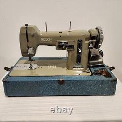 Heavy Duty 1950s Necchi Bu Mira Sewing Machine Tested Sews Leather