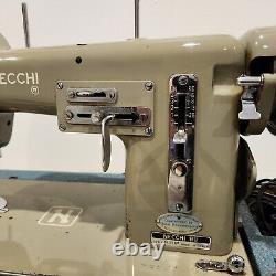 Heavy Duty 1950s Necchi Bu Mira Sewing Machine Tested Sews Leather