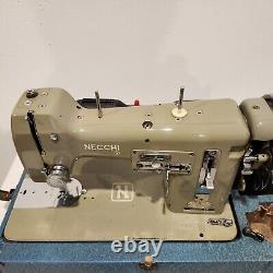 Heavy Duty 1950s Necchi Bu Mira Sewing Machine Tested Sews Leather