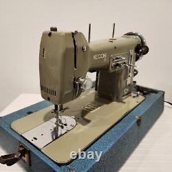 Heavy Duty 1950s Necchi Bu Mira Sewing Machine Tested Sews Leather