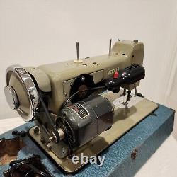 Heavy Duty 1950s Necchi Bu Mira Sewing Machine Tested Sews Leather