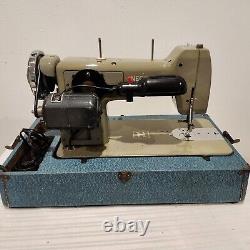 Heavy Duty 1950s Necchi Bu Mira Sewing Machine Tested Sews Leather