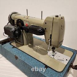 Heavy Duty 1950s Necchi Bu Mira Sewing Machine Tested Sews Leather