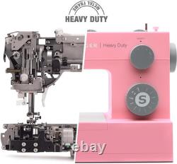 Heavy Duty Pink Sewing Machine 69 Stitches, Strong Motor & Accessories