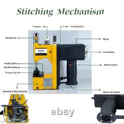 Heavy Duty Portable Sewing Machine for Bags, Woven Fabrics & Leather 110V AC
