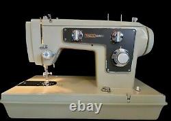 Heavy Duty Vtg Sears Kenmore Model 1303 Sewing Machine with Carry Case & Manual