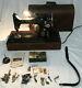 Heavy Duty Vtg Singer Sewing Machine 99-13 Denim Leather, Bentwood Case With Key
