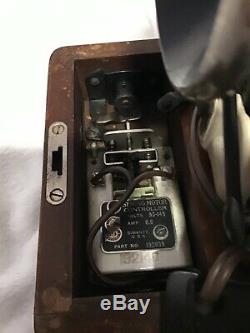 Heavy Duty Vtg Singer Sewing Machine 99-13 Denim Leather, Bentwood Case With Key