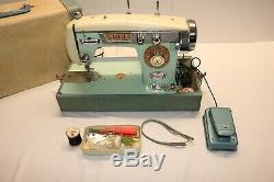 Housekeeper Deluxe vintage Japan Heavy Duty Zig Zag Sewing Machine with extras
