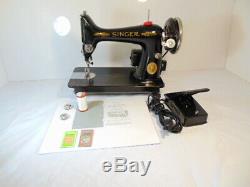 INDUSTRIAL STRENGTH HEAVY DUTY SINGER 99K13 SEWING MACHINE 14 oz Leather WOW