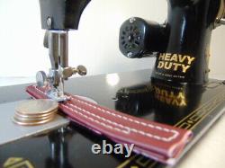 INDUSTRIAL STRENGTH HEAVY DUTY SINGER 99K SEWING MACHINE 12 oz Leather WOW