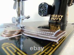 INDUSTRIAL STRENGTH HEAVY DUTY SINGER 99K SEWING MACHINE 14 oz Leather WOW