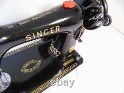 INDUSTRIAL STRENGTH HEAVY DUTY SINGER 99K SEWING MACHINE 14 oz Leather WOW