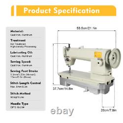 Industrial Lockstitch Sewing Machine Heavy Duty Flat Sewing Machine 3000s. P. M US Industrial Lockstitch Sewing Machine Heavy Duty Flat Sewing Machine 3000s. P. M US