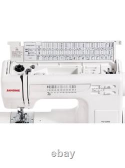 Janome HD3000 Heavy Duty Full Size Sewing Machine + 5 Piece Deluxe Bonus Kit