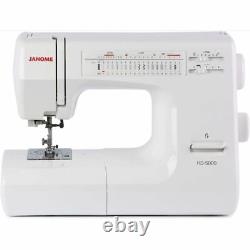 Janome Top of the Line HD5000 White Heavy Duty Sewing Machine + Bonus New