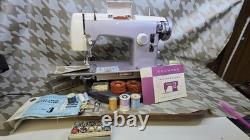 Leather Upholstery Denim Heavy Duty Sewing Machine Serviced Zig Zag Metal