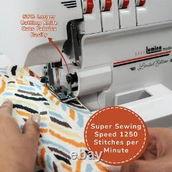 Lumina Moda Serger Overlock Machine with 2-3-4 Stitch Capability, Heavy-Duty