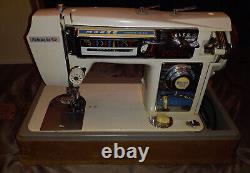 MORSE Fotomatic IV HEAVY Duty Zig Zag SEWING Machine 4400 Metal LEATHER +EXTRAS