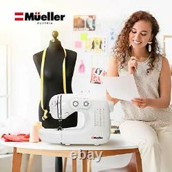 Mueller Heavy Duty Sewing Machine 110 Stitch Applications, LED Light, Foot Pedal